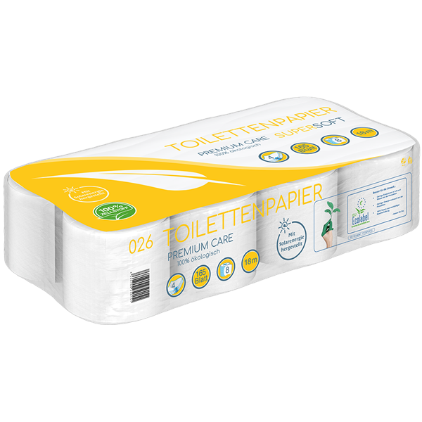 Toilettenpapier 4 lagig 100% Zellstoff Super Soft - 165 Blatt - MUSTER
