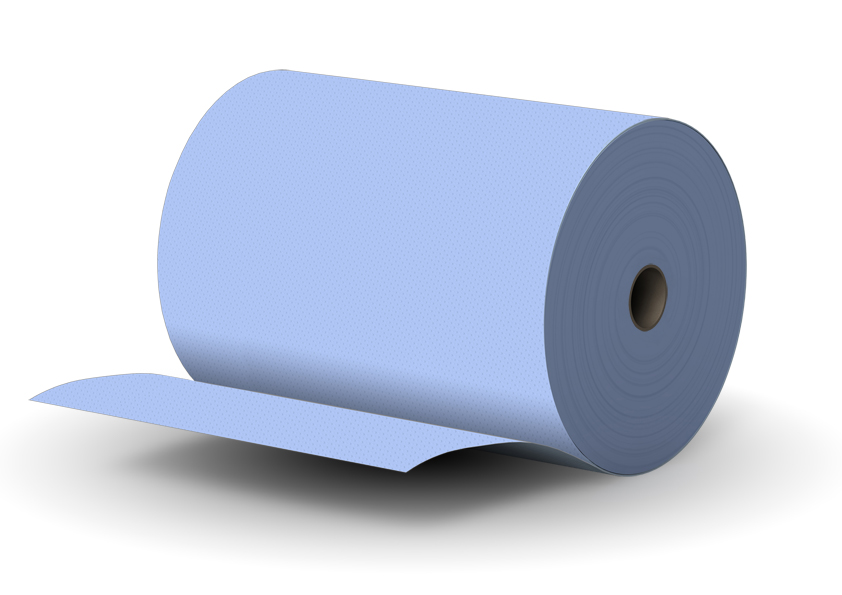 Cartechnic Putzrolle Papier-Rolle blau 2-lagig 1500 Abrisse perforiert 37x34cm 